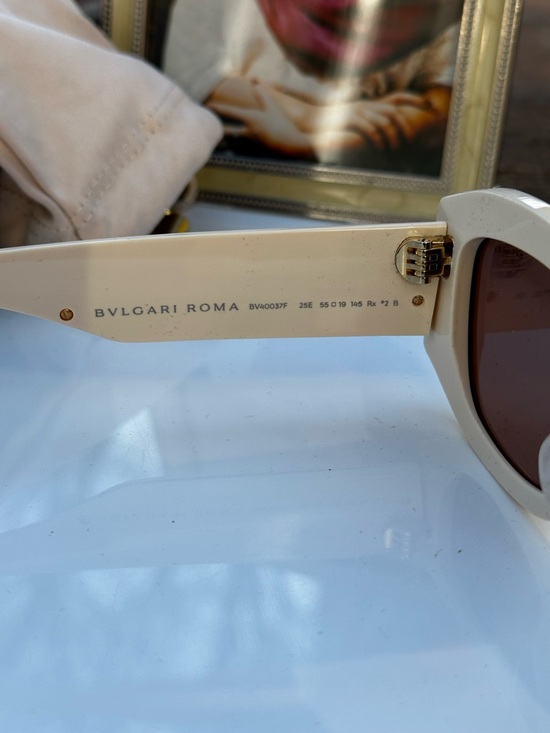 Bvlgari Roma Sunglasses BV40037F Ivory Cream w/ Case & COA Italy - Picture 9 of 11